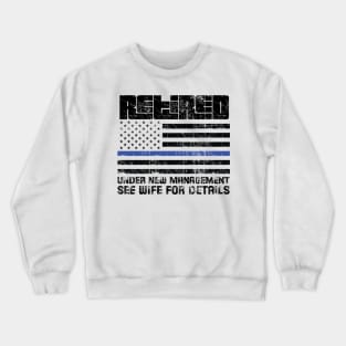 Retired Police Distressed Crewneck Sweatshirt